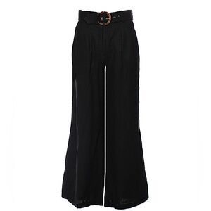 SOLD• Zimmermann Wide Leg Linen Black Pants